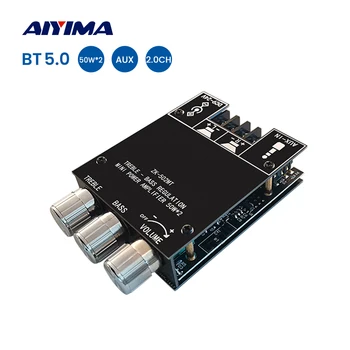 Такса Усилвател и субуфер AIYIMA TPA3116D2 с поддръжка на Bluetooth 5.0 Усилвател на звука Мощност на Аудио Стерео Amplificador 2x50 W