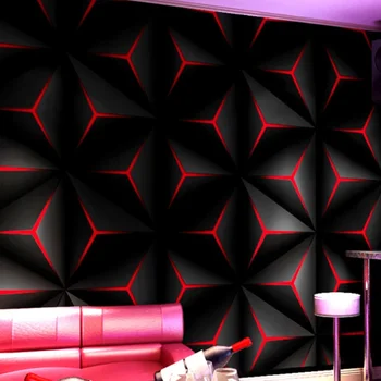 Тапети KTV Hall Flash Wallcloth 3D Стереоплоскость Геометрични мотиви Тематична кутия на Фона на Тапети от Папие-маше 3d