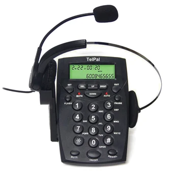 Телефон с жични слушалки, хендсфри, шумоподавляющий телефонен апарат със слушалки за телефонни слушалки за Call-център и панел набиране