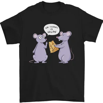 Тениска със забавна Сирене за Веганской мишка от 100% Памук