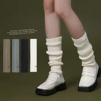 Топло за ръце, дамски гети, калъф за краката в стил Y2K, Възли дълги чорапи в стил Лолита, обикновена чорапи с дрямка, термолеггинсы, копчета за обувки