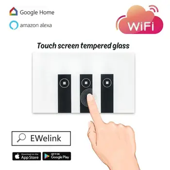 Умен стенен прекъсвач Gang WIFI със сензорен панел, умна електроника, модули за автоматизация на дома за Echo/Alexa/ Home
