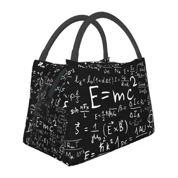 Физически уравнения, изолирани чанти за обяд за жени, преносим компютър охладител за научна математика, Термосумка за обяд, Офис чанта за пикник за пътуване
