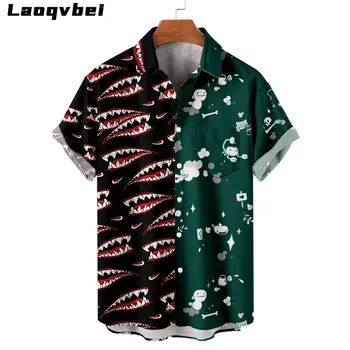 Хавайска риза размер Оверсайз 4XL, Модерен дизайнерски дрехи, Риза с принтом, Плажна риза за мъжете, риза, блуза 2023