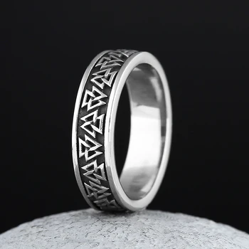 Цена на едро Треугольное пръстен Викинга за мъже и жени от скандинавски неръждаема стомана, пръстени Один Valknut, Амулет, бижута, подарък речник