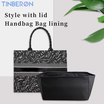 Чанта за книги, найлонова чанта подложка TINBERON, по-голямата голям Черен косметичка с цип, водоустойчива чанта за грим, органайзер, подложка за чанти