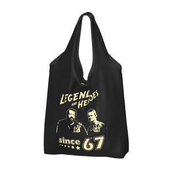Чанта за пазаруване Bud Spencer Legends And Hero Since 67 Сгъваеми чанти за храни с голям капацитет Terence Hill Чанти за рециклиране Чанта