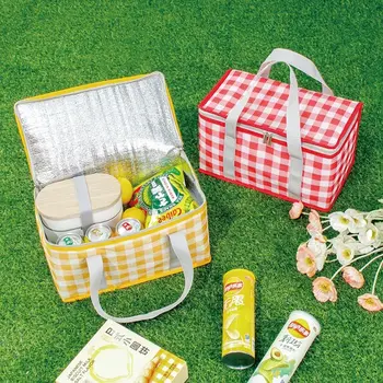 Чанта-тоут от бича тъкан, термоизолированный хладилник, барбекю, Туристическа чанта за съхранение на продукти, кошница за пикник, Туризъм чанта за пикник