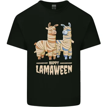 Честит Lamaween Lustig Lama Хелоуин Herren Baumwolle T-Shirt